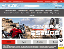 Tablet Screenshot of motoschuh.de